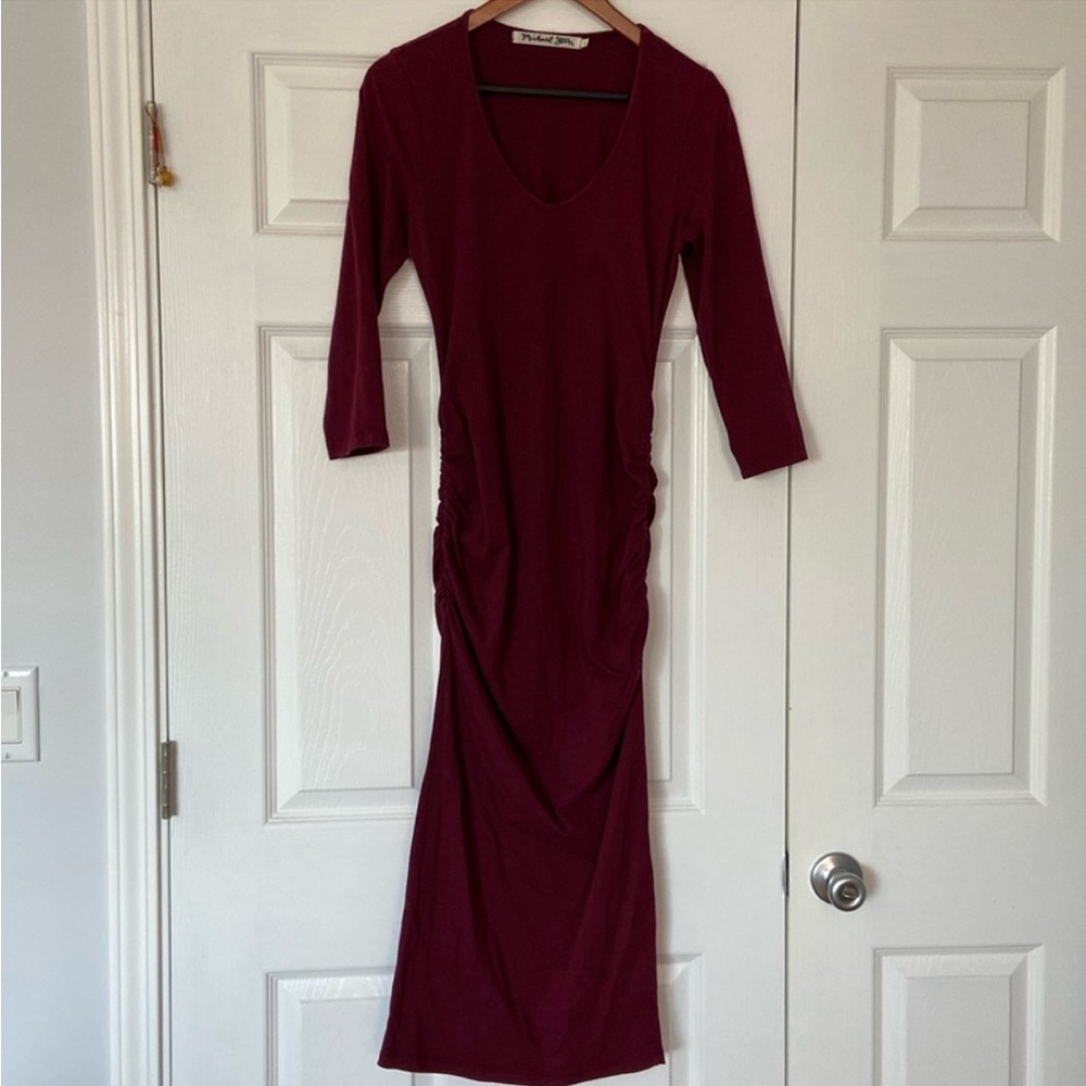 Michael Stars Burgundy Midi Dress